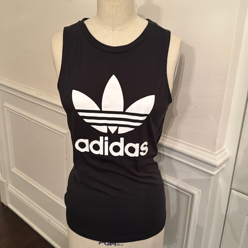 Adidas Women’s Black Logo Tank Top